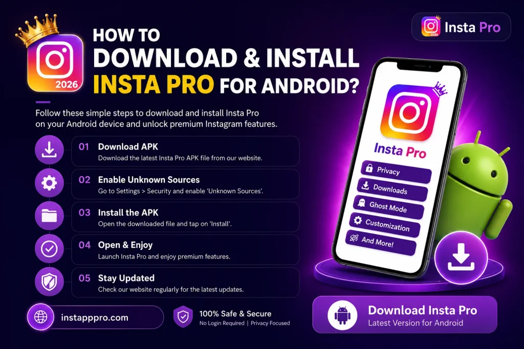 How to download & Install Insta Pro APK