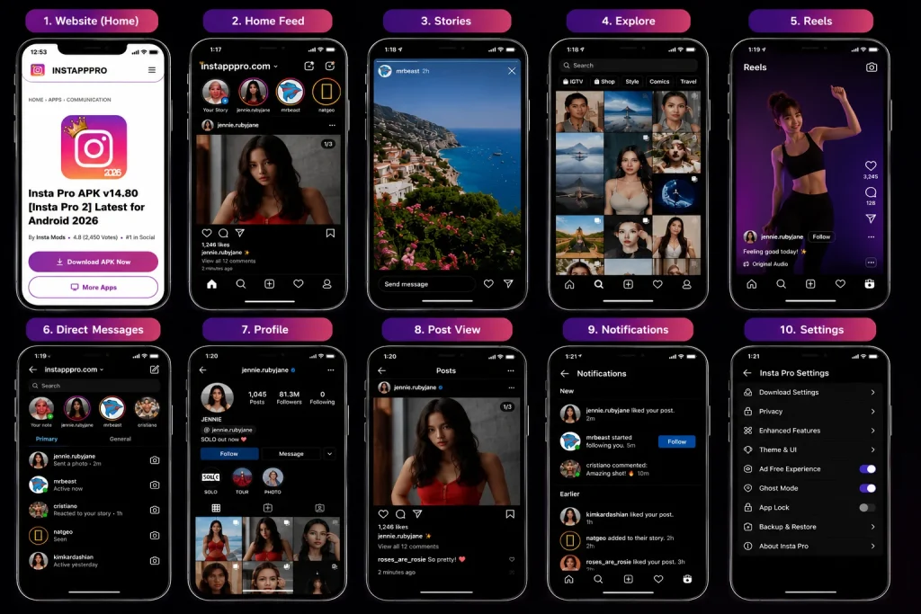 Screen Shots Insta Pro